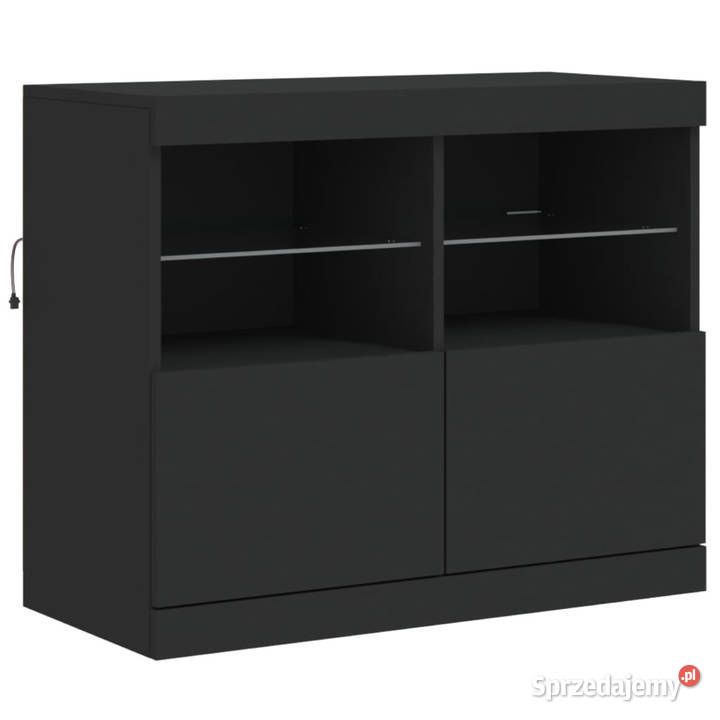 Szafka z oświetleniem LED czarna 163x37x67 mazowieckie Warszawa