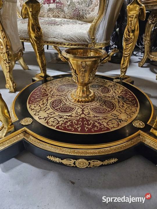 Pałacowy Duży Stół Boulle Drewno Brąz Nimfy Kraków sprzedam