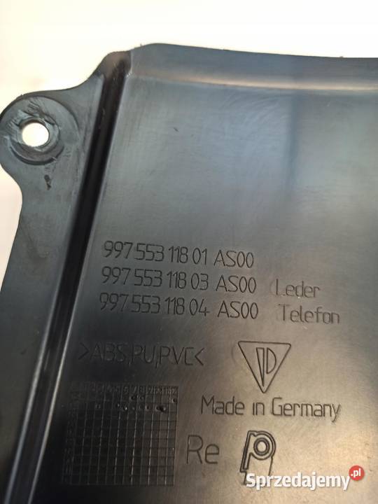 OSŁONA KONSOLI TAPICERKA PRAWA BOXSTER 996553118 Podszybia