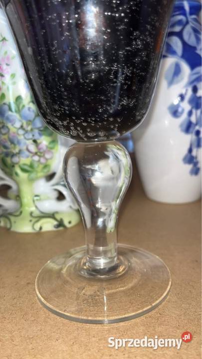Kielich szkło artystyczne fioletowa czara pomorskie Gdańsk