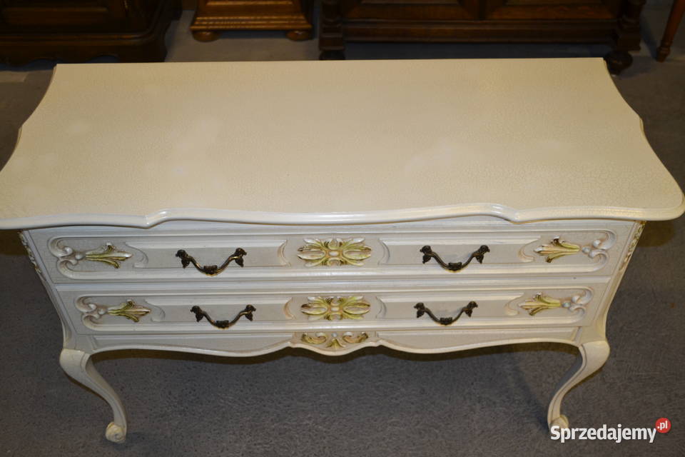 komoda ludwikowska z szufladami ecru Będzin
