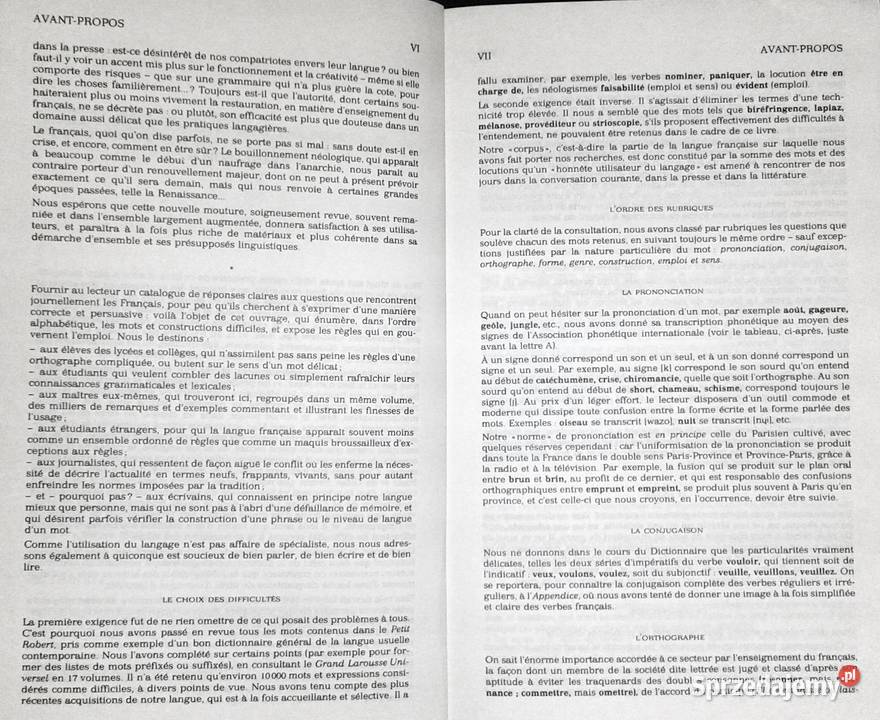 Dictionnaire des difficultes du francaise miękka Pozostałe Chełm