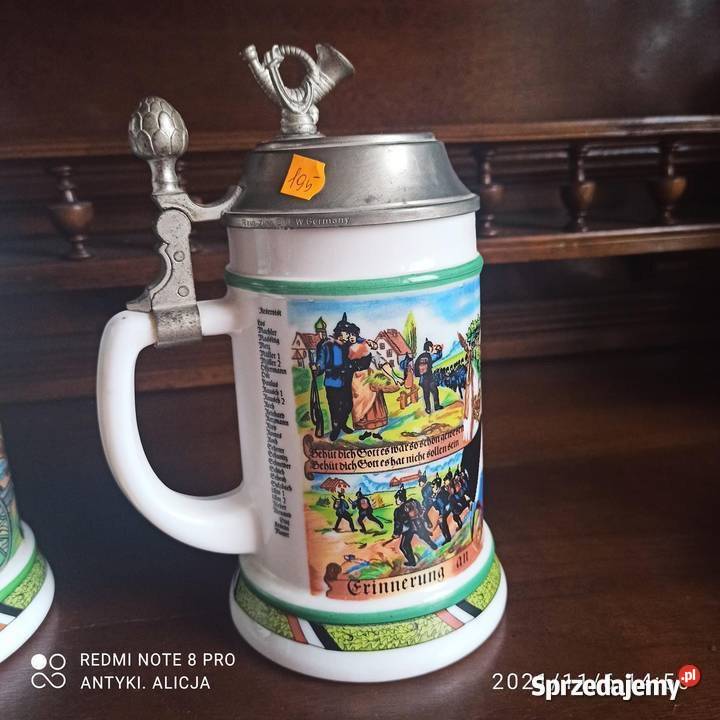 Kufel z trąbką Syg BMF Porcelana i szkło