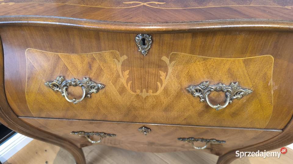 Piękna funkcjonalna intarsjowana komoda Łódź