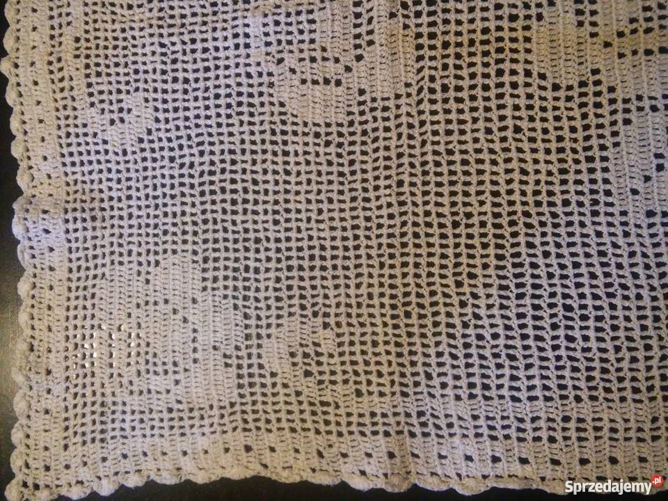 Serweta bieżnik obrus szydełkowy handmade Warszawa