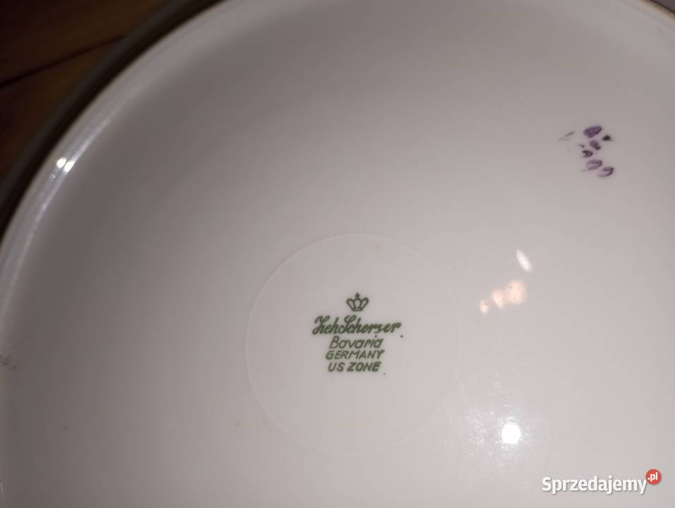 Patera porcelana sygnowana lubelskie Biłgoraj