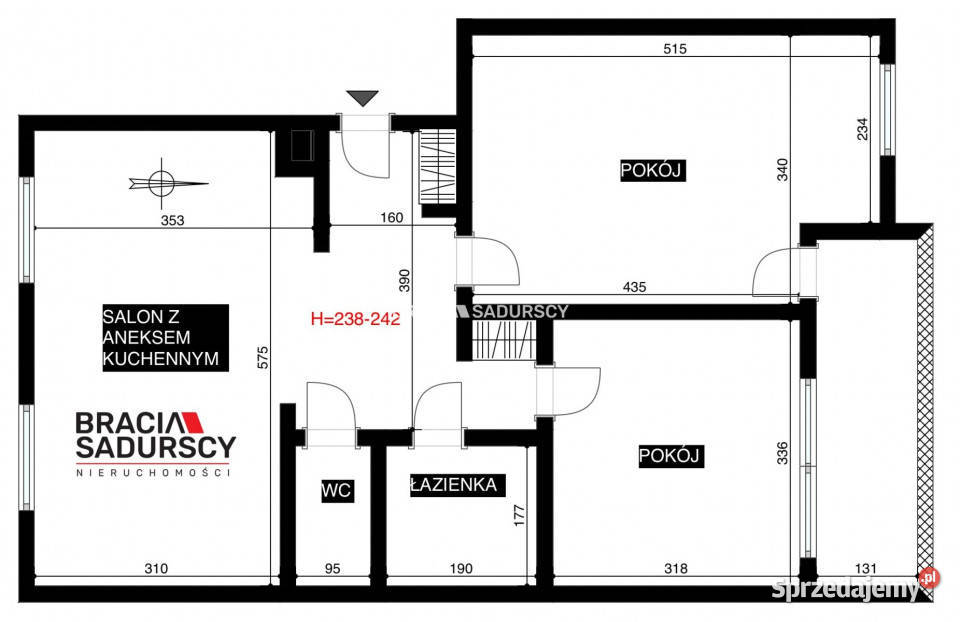 Mieszkanie 621m2 3pokojowe Kraków Gołaśka