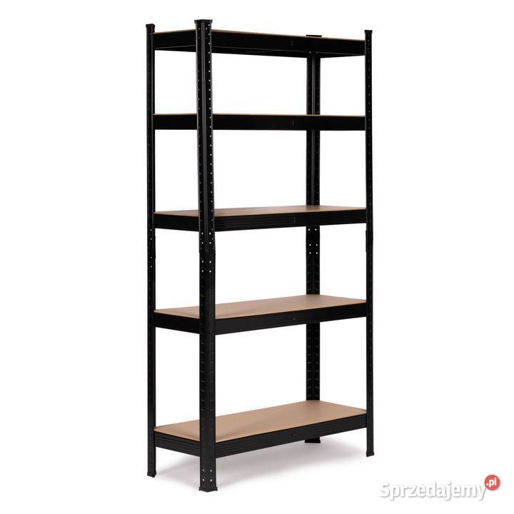 Regał magazynowy metalowy czarny 2w1 5 jasnych Poznań