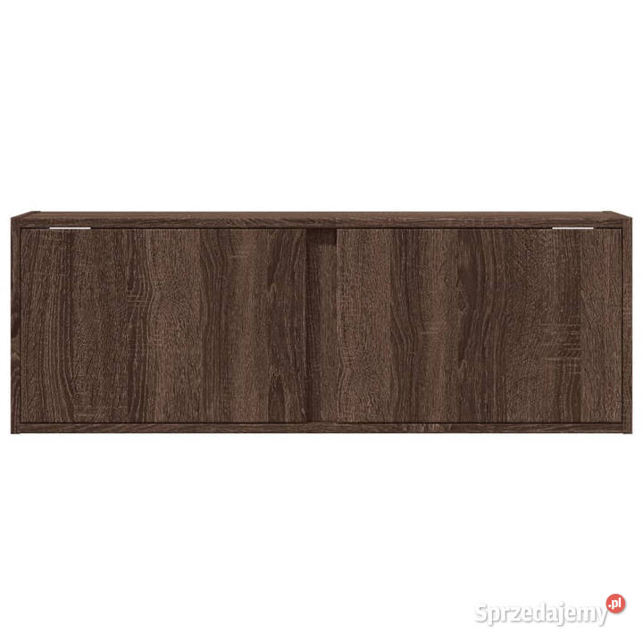 Ścienna szafka TV z LED brązowy dąb 100x31x35 Warszawa