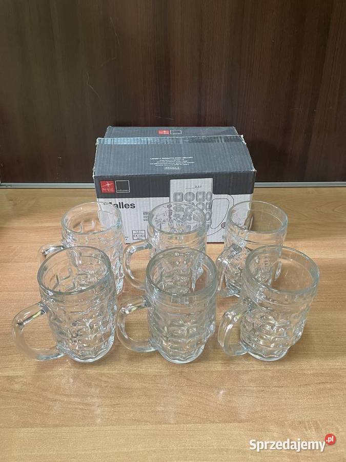 Kufel do piwa z uchem 05 L grube szkło Ustrzyki Dolne