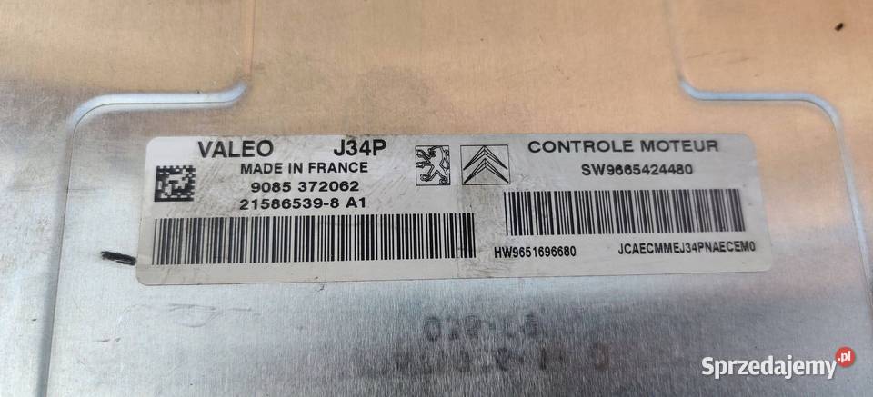 PEUGEOT 207 2010 STEROWNIK MODUŁ ECU 9665424480 Gliwice sprzedam