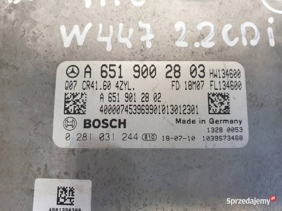 Mercedes Vito W447 22 CDI STEROWNIK SILNIKA osobowe lubelskie Janów sprzedam