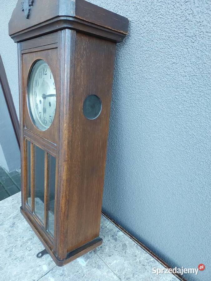 Stary zegar ścienny gabinetowy PHS przedwojenny Antyki Tczew sprzedam