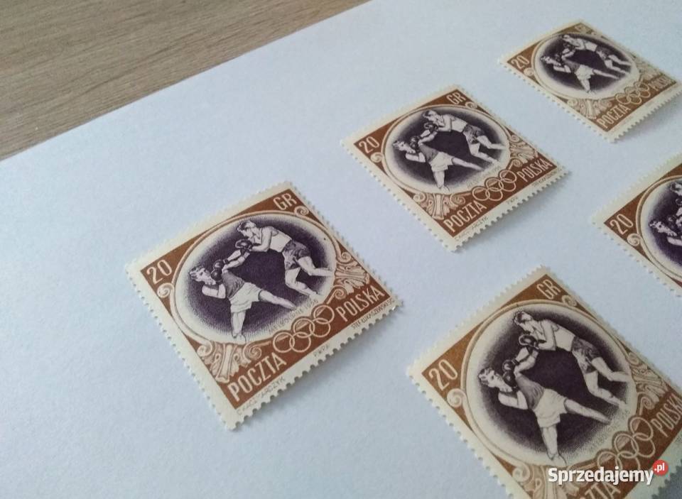 Znaczek pocztowy Bokserzy z 1956 roku Znaczki Radom