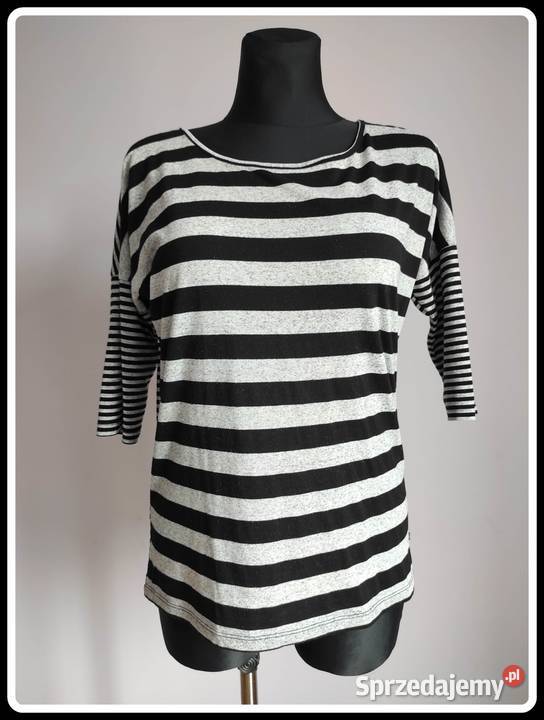 Reserved czarnoszara bluzka w paski oversize 38 sprzedam