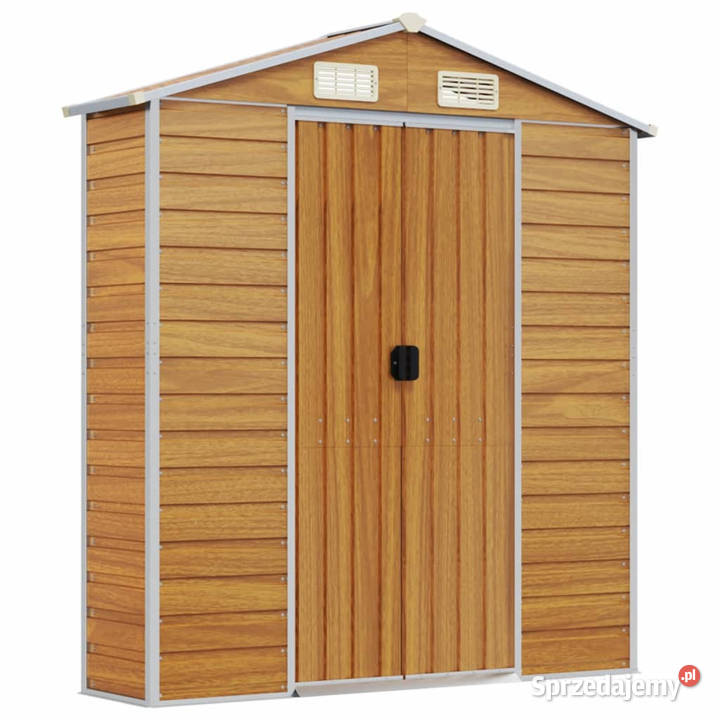 Szopa ogrodowa jasny brąz 191x215x198 stal