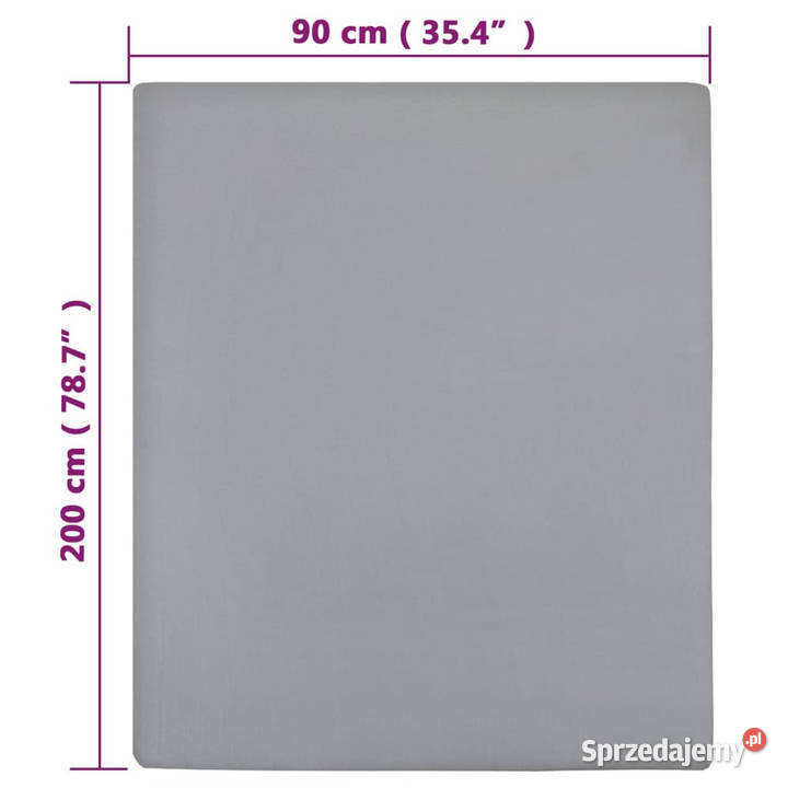 Prześcieradło szare 90x200 dżersej bawełniany Pozostałe Warszawa sprzedam