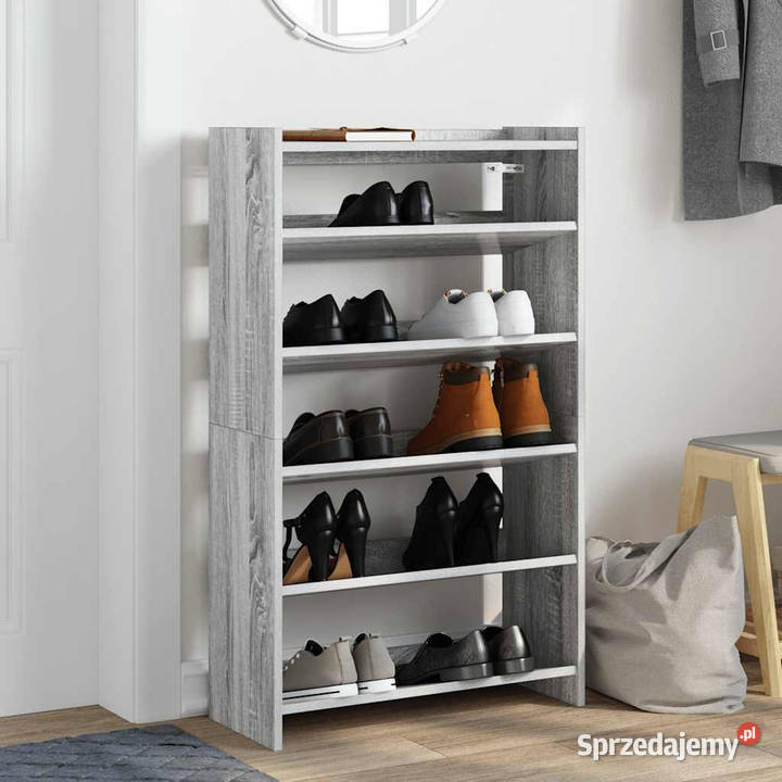 Półka na buty szary dąb sonoma 60x25x100 Warszawa