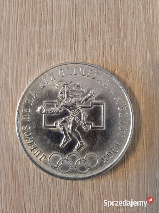 Moneta 25 PESOS Olimpiada 1968 Meksyk SREBRO Skierniewice