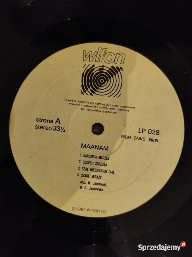 1980 Maanam Płyta gramofonowa winylowa analogowa świętokrzyskie Kielce
