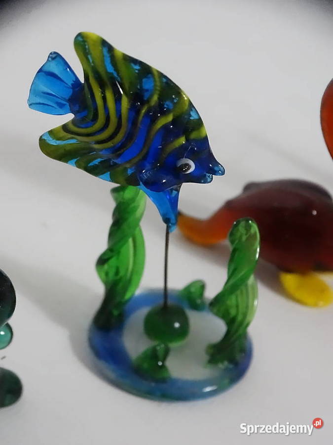 Kolekcja szklanych figurek rękodzieło Biłgoraj