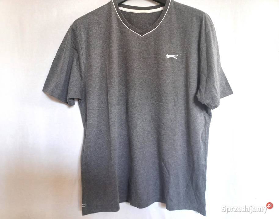 Tshirt męski Sportowy ciepły Serek r LXL szary/srebrny Białystok