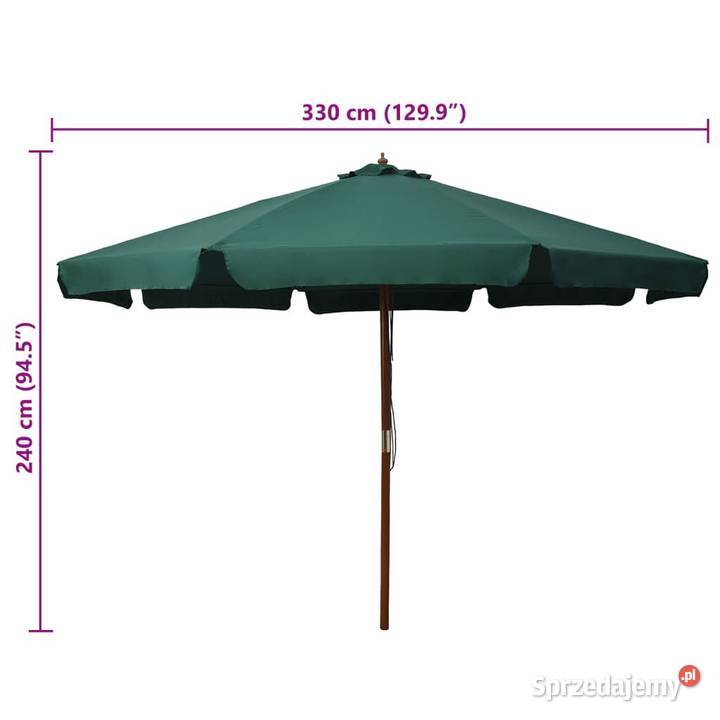 vidaXL Parasol ogrodowy na drewnianym Warszawa