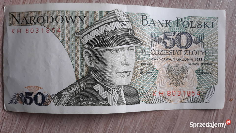 50 złotych 1 XII 1988 r seria KH Numizmatyka sprzedam
