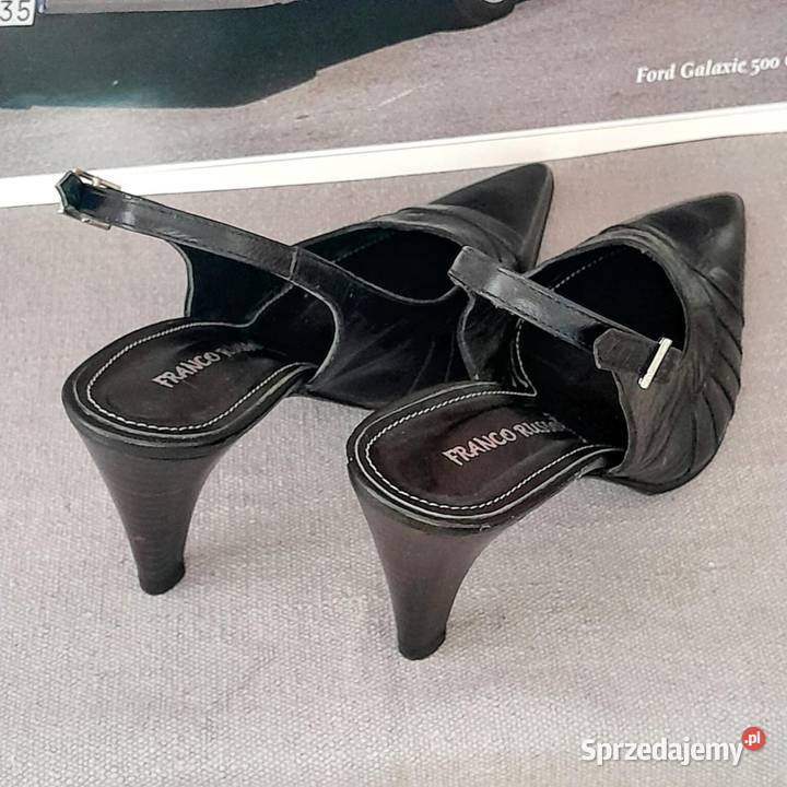 Unikatowe czarne szpilki Franco Russorozmiar Radom