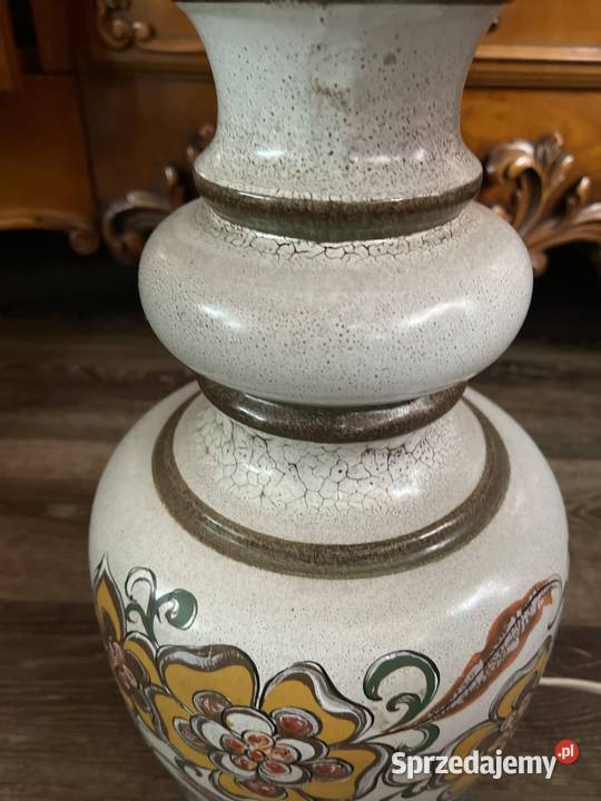 Majolika piękna lampa z ceramiki recznie Bystrzyca Kłodzka