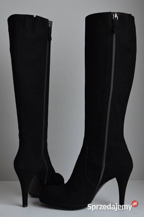 ŁADNIE dopasowne kozaki The Seller szpilka zamsz podlaskie Białystok