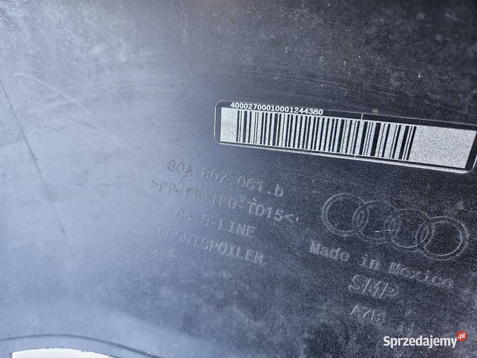 AUDI Q5 II SLINE SPOILER ZDERZAKA PRZÓD Międzychód