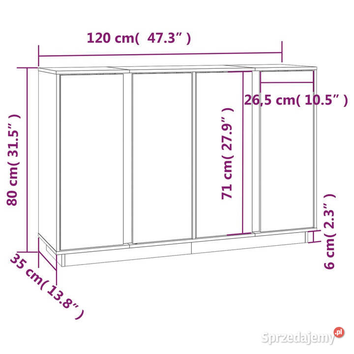 Szafka szara 120x35x80 lite drewno sosnowe Warszawa sprzedam
