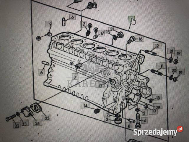John Deere 6359D R80725 RE25591 Blok Cylindrów Jastrzębniki