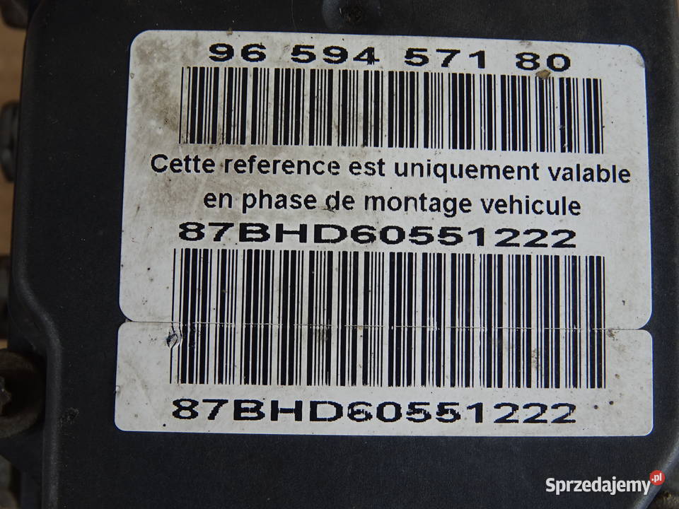 Peugeot 307 lift pompa sterownik ABS 9659457180 Wieluń