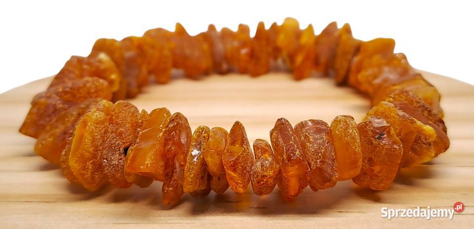 Bransoletka BURSZTYN bałtycki sieczka surowa Warszawa sprzedam
