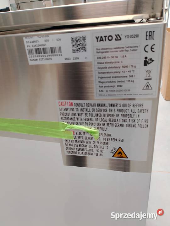 STÓŁ CHŁODNICZY 3DRZWIOWY Z POKRYWĄ YG05290 Gastronomia Wrocław