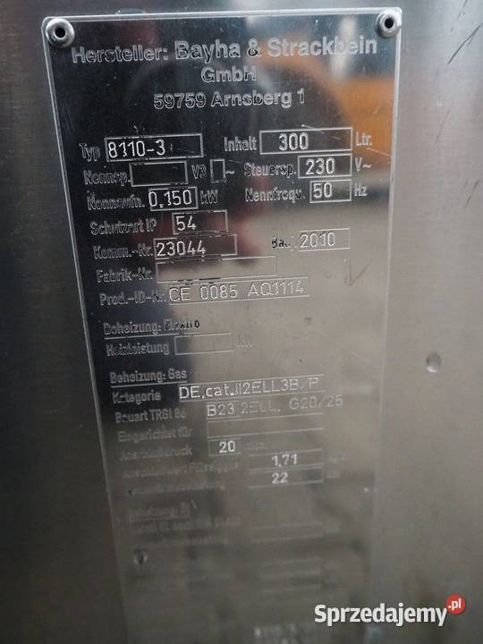 Kocioł warzelnyostudzacz 2x300 litrów gazowy Produkcja