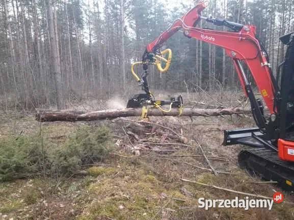 Głowica ścinkowa ARBRO 400S na koparkęciągnik