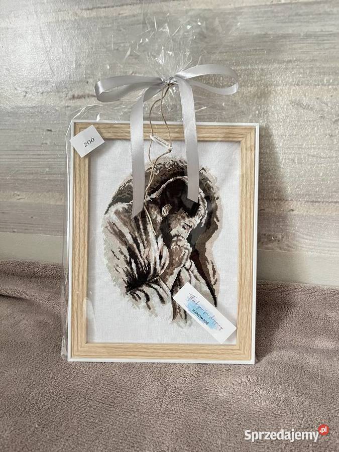 Rękodzieło haftowany obraz Jezus modlący się Olsztyn