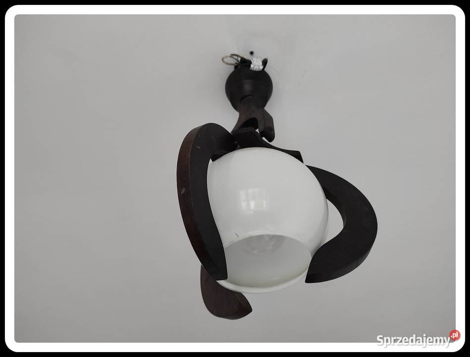 Lampa sufitowa bądź ścienna kinkiet drewno klosz mazowieckie Płock