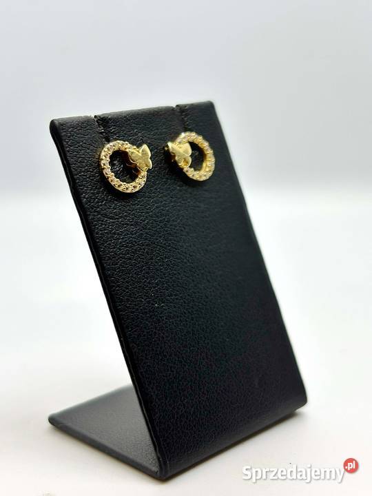 Nowe złote kolczyki pr 585 130g Motylki sztyft Elbląg sprzedam