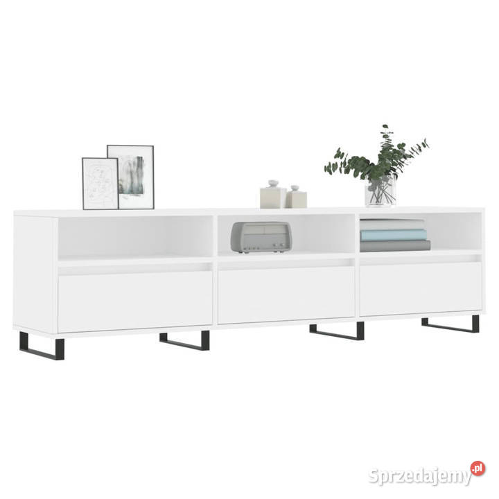 Szafka pod TV biała 150x30x445 materiał Warszawa