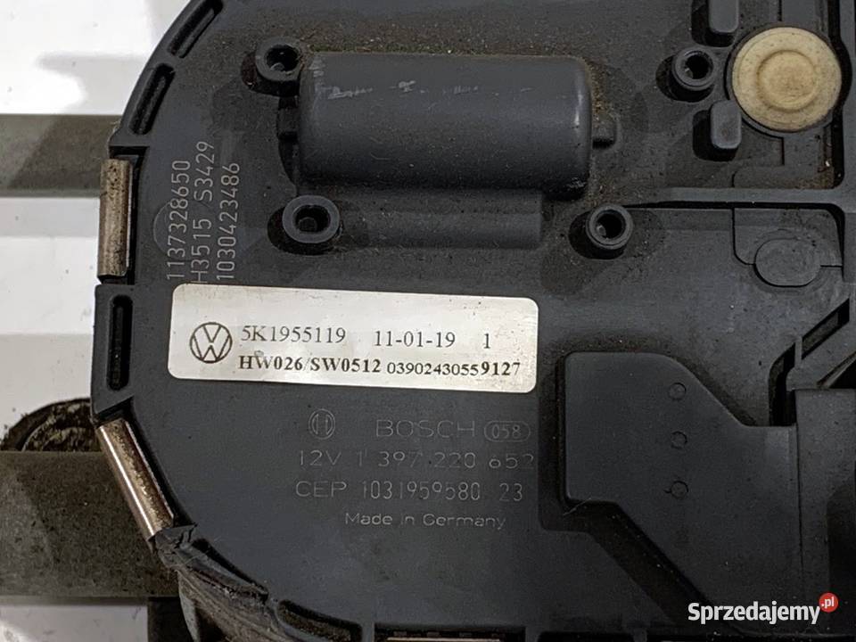 MECHANIZM WYCIERACZEK PRZÓD VW GOLF VI 5K1955023 osobowe podkarpackie