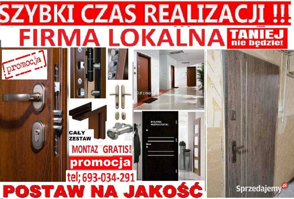Drzwi do mieszkania w bloku zewnętrzne śląskie sprzedam