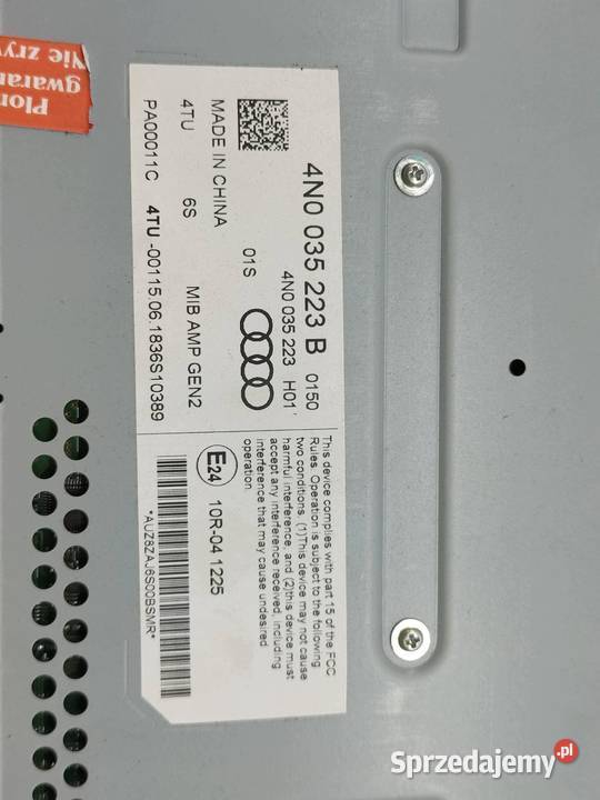 WZMACNIACZ 4N0035223B Audi A7 II 20182025 C8 osobowe Wyposażenie elektryczne świętokrzyskie