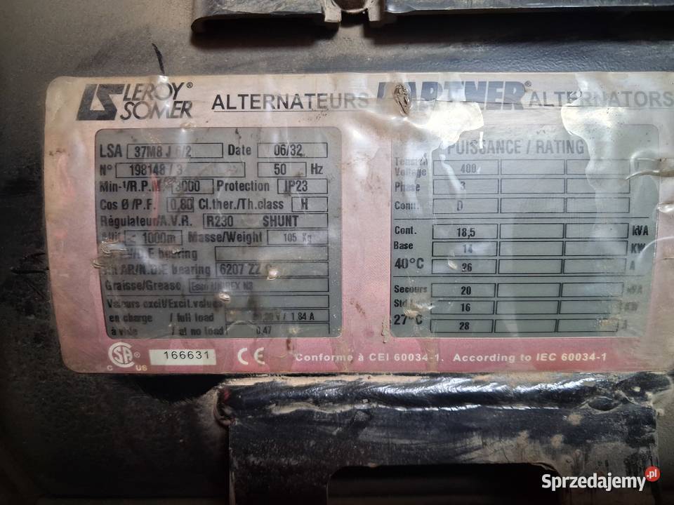 Agregat prądotwórczy Europower eps 183 tde 18 Agregaty prądotwórcze małopolskie Brzeźnica