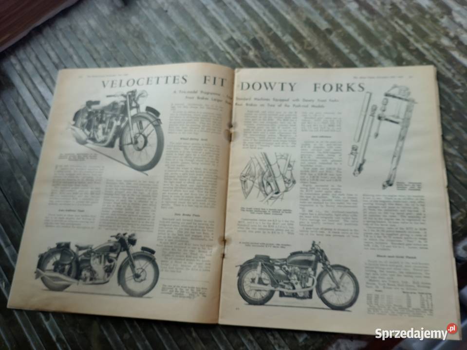 Moto cycles angielską gazet motorowa z 1947 Jarosław
