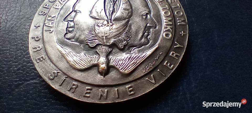 Stare monety Medal Jan Paweł II i Józef Tomko Lesko