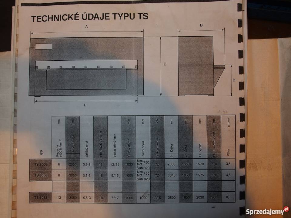 GILOTYNA DO BLACHY HYDRAULICZNA HACO TS2006 Pleszew